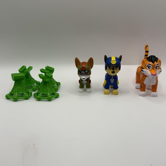 PAW Patrol Jungle Pups Chase Tracker & Tiger Figure Lot Spin Master Toy Set - Picture 5 of 7